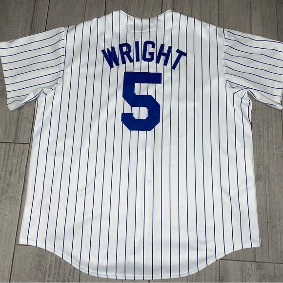 New York Mets David Wright #5 Majestic Stitched Jersey Sz 2XL Used White - Picture 7 of 11